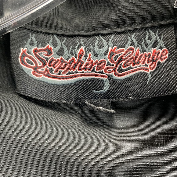 Sapphire Lounge Motorcycle Motor & Eagle Graphic Mens Small Black Shirt (K17) - Picture 4 of 8